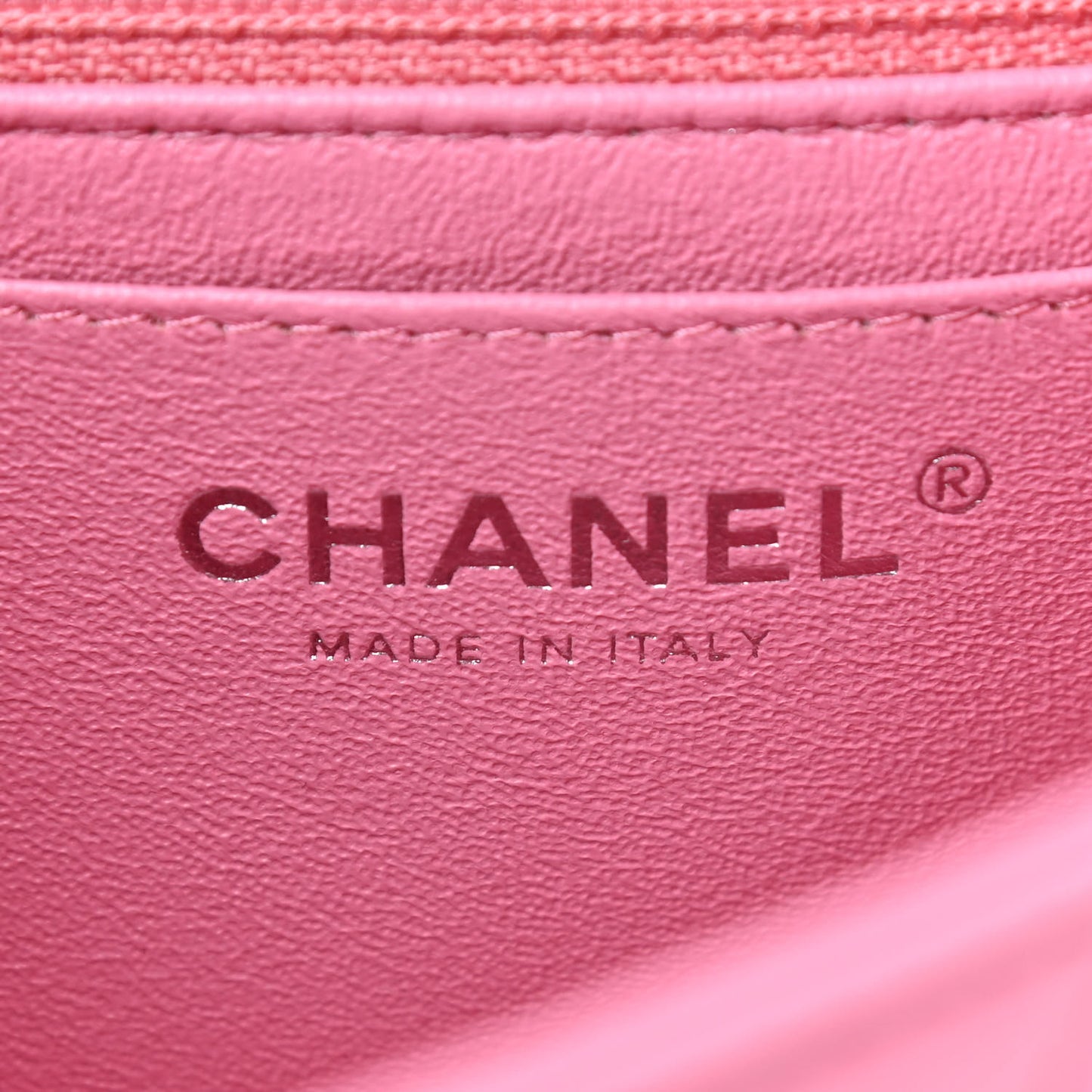Lambskin Quilted Mini Rectangular Flap Pink