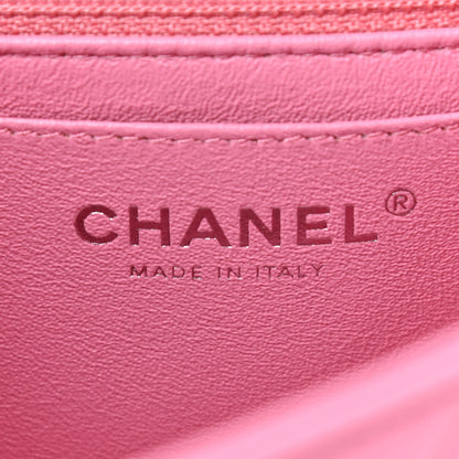 Chanel Lambskin Quilted Mini Rectangular Flap Pink 8 of 9