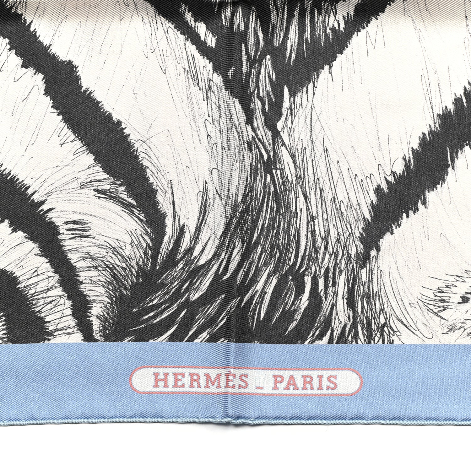 Hermes Silk Carre Double Face Tigre Royal Scarf 90 Ciel Anthracite Multi 2 of 5