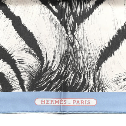 Hermes Silk Carre Double Face Tigre Royal Scarf 90 Ciel Anthracite Multi 2 of 5