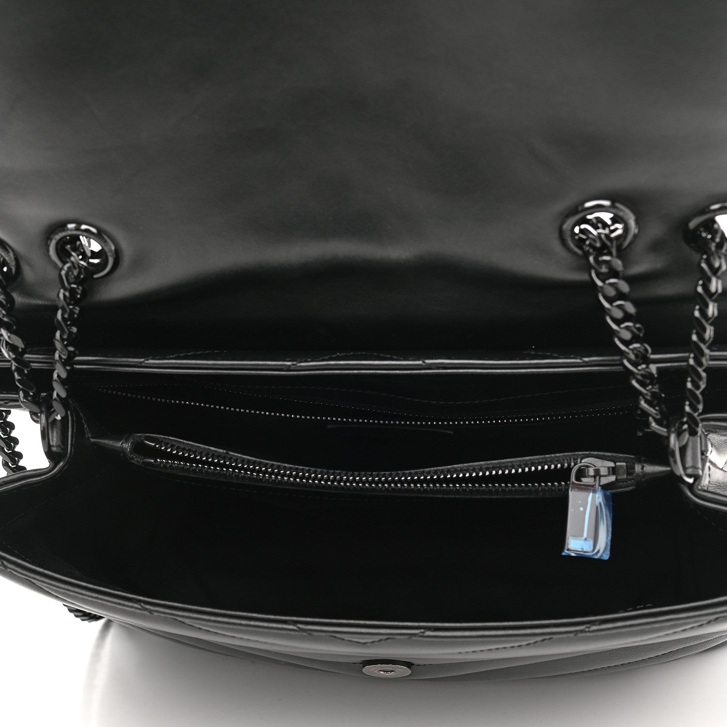 Saint Laurent Calfskin Y Quilted Monogram Medium Loulou Chain Satchel Black 7 of 11