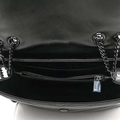 Saint Laurent Calfskin Y Quilted Monogram Medium Loulou Chain Satchel Black 7 of 11