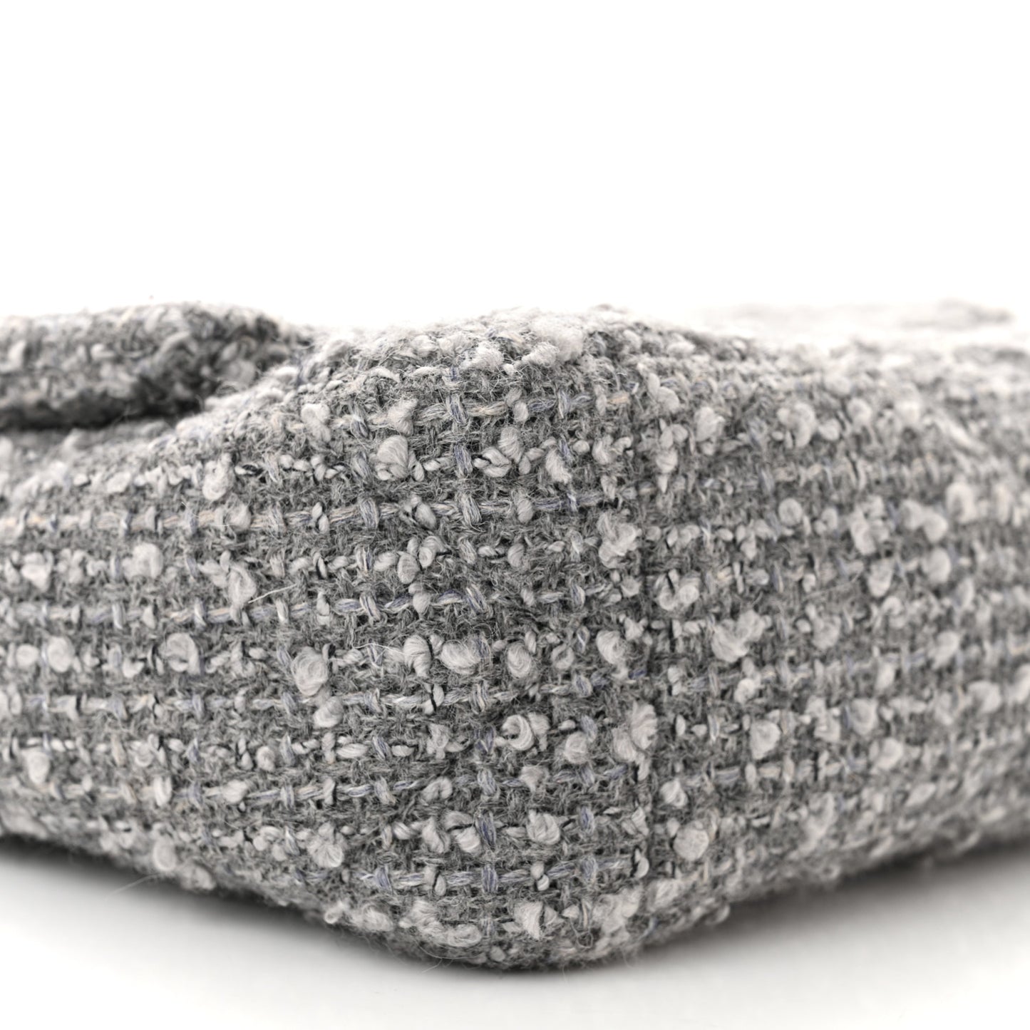Tweed Quilted Medium Chanel 19 Flap Grey