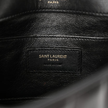 Saint Laurent Lambskin Matelasse Monogram Small Vicky Chain Bag Black 6 of 12