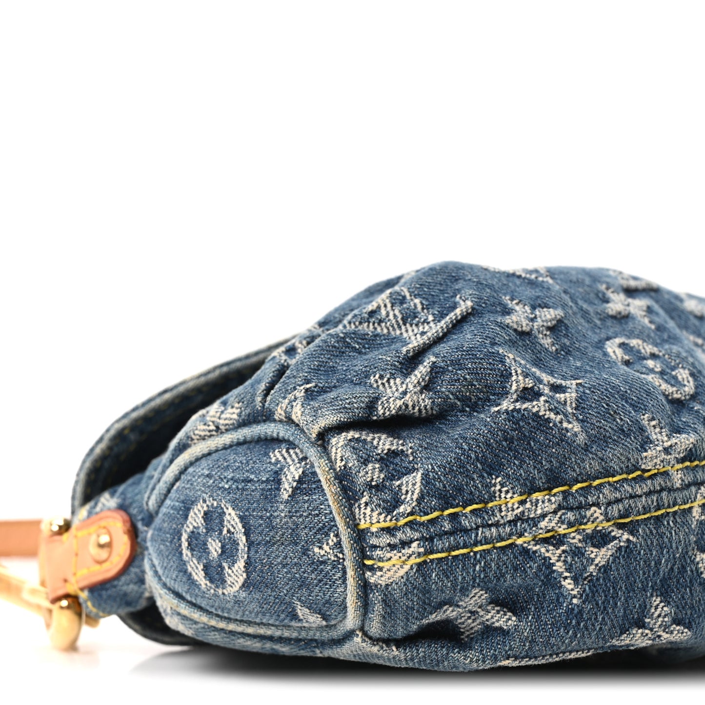 Monogram Denim Mini Pleaty Blue