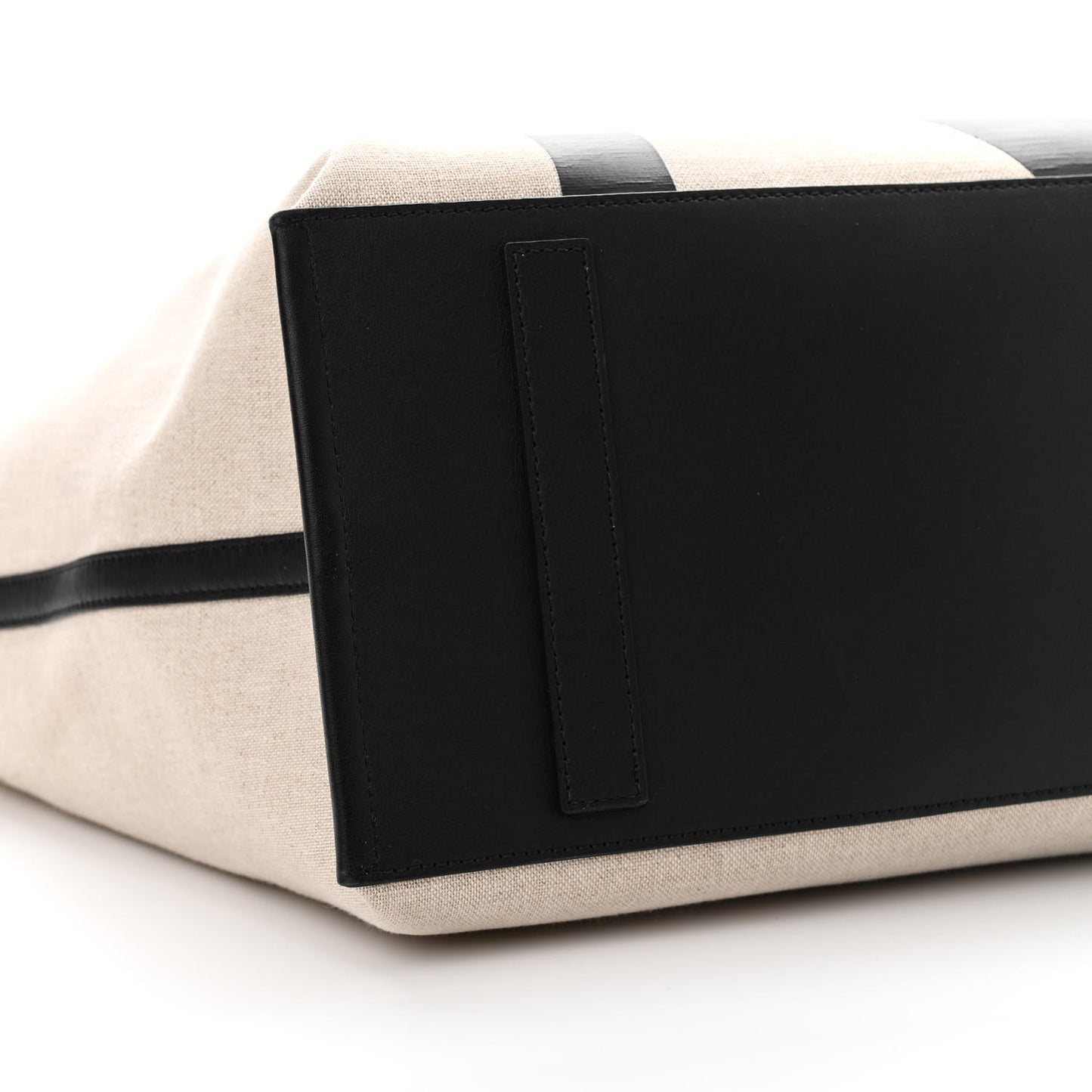 Canvas Glitch Logo Medium Aren Shopper Tote Black White