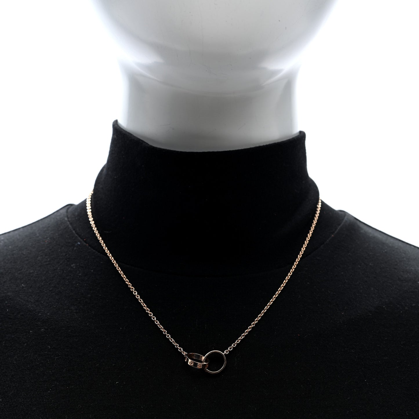 18K Pink Gold Interlocking LOVE Necklace