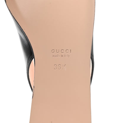 Gucci Malaga Kid Nappa Zumi Slingback Flats 36.5 Black 6 of 10