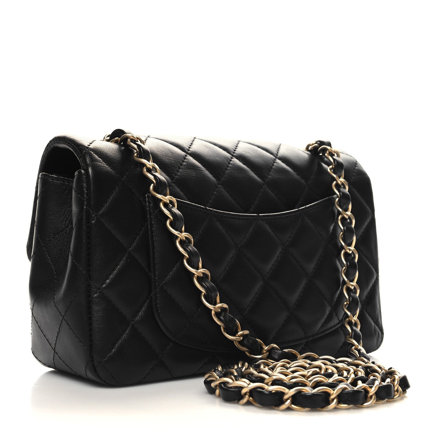 Chanel Lambskin Quilted Mini Rectangular Flap Black 3 of 10
