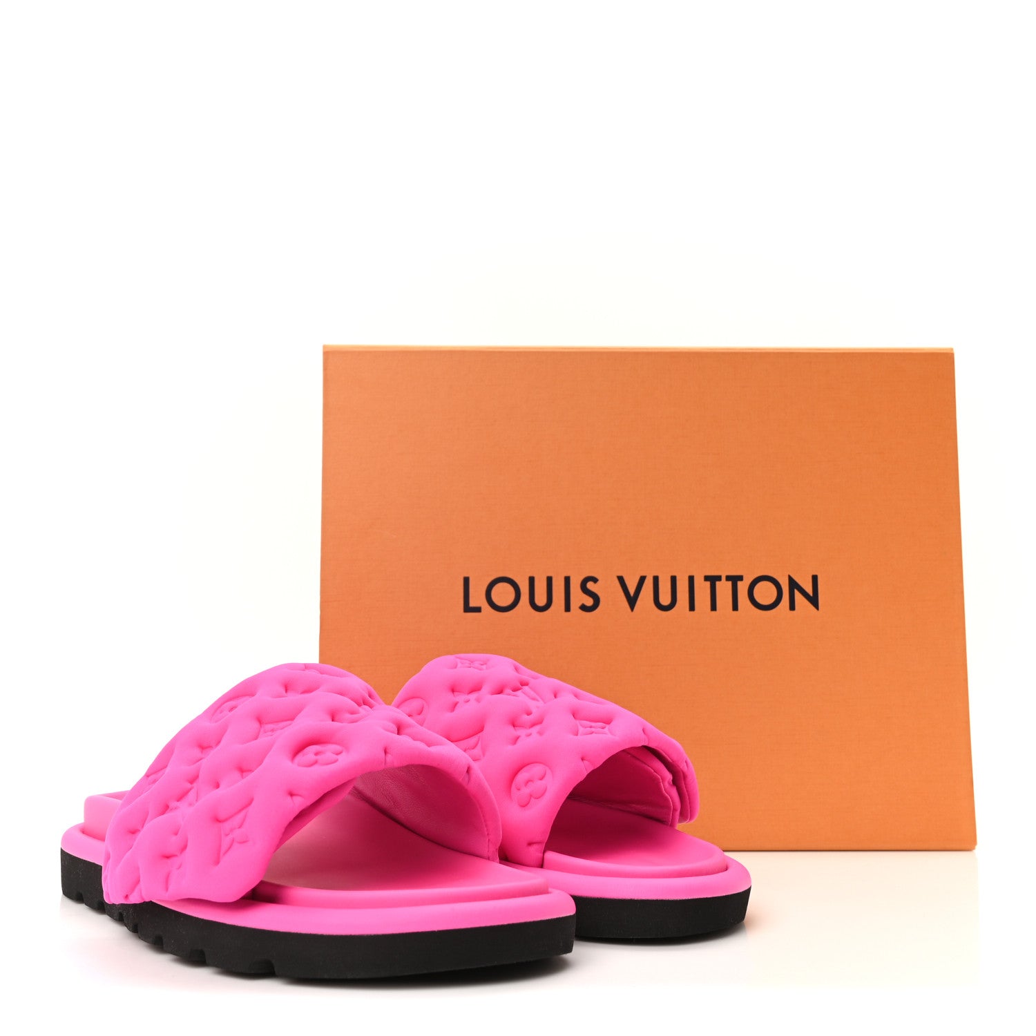 Louis Vuitton Technical Fabric Embossed Monogram Pool Pillow Comfort Mules 41 Fuchsia 9 of 9