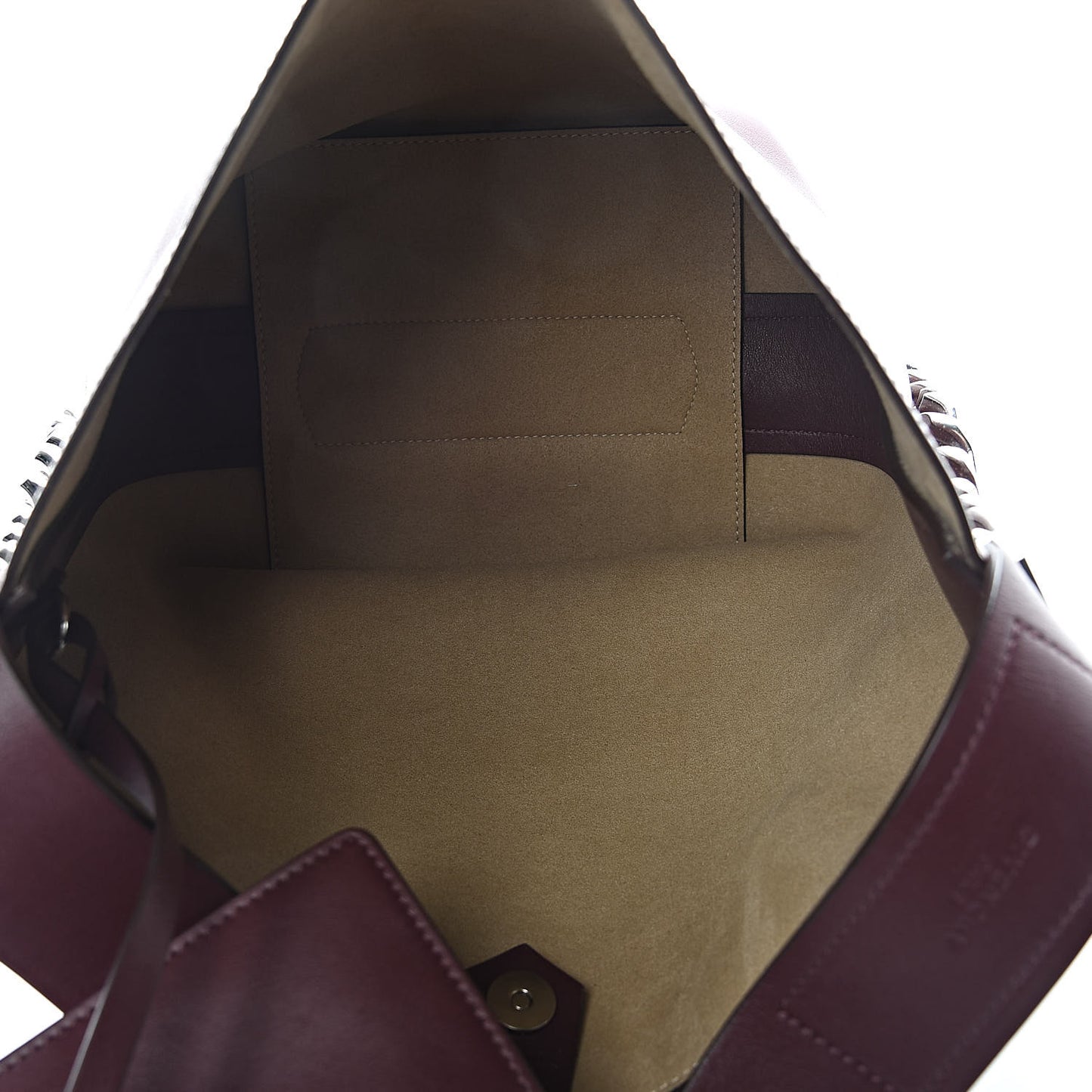 Calfskin Infinity Bucket Bag Oxblood
