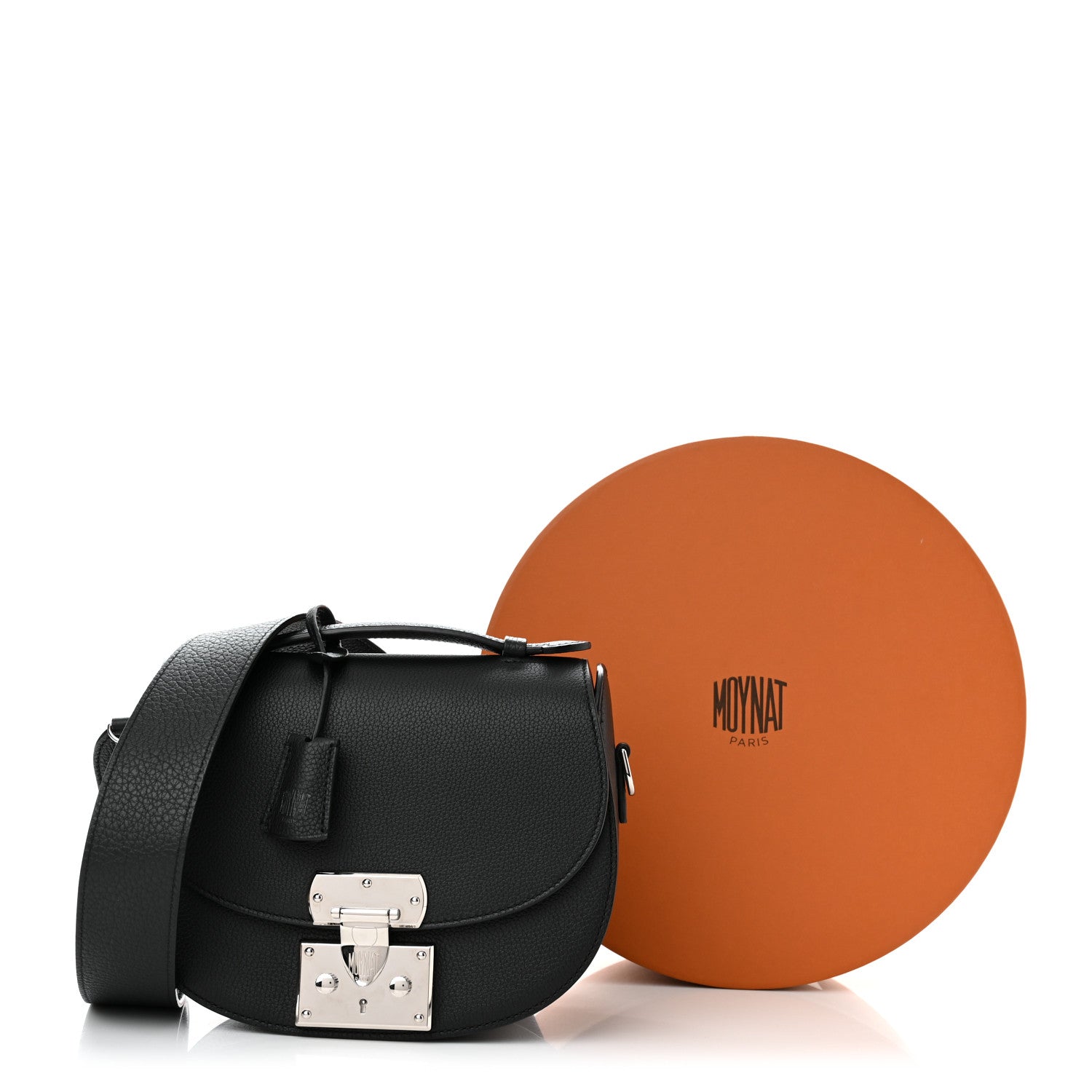 Moynat Taurillon Blush Flori PM Black 12 of 12