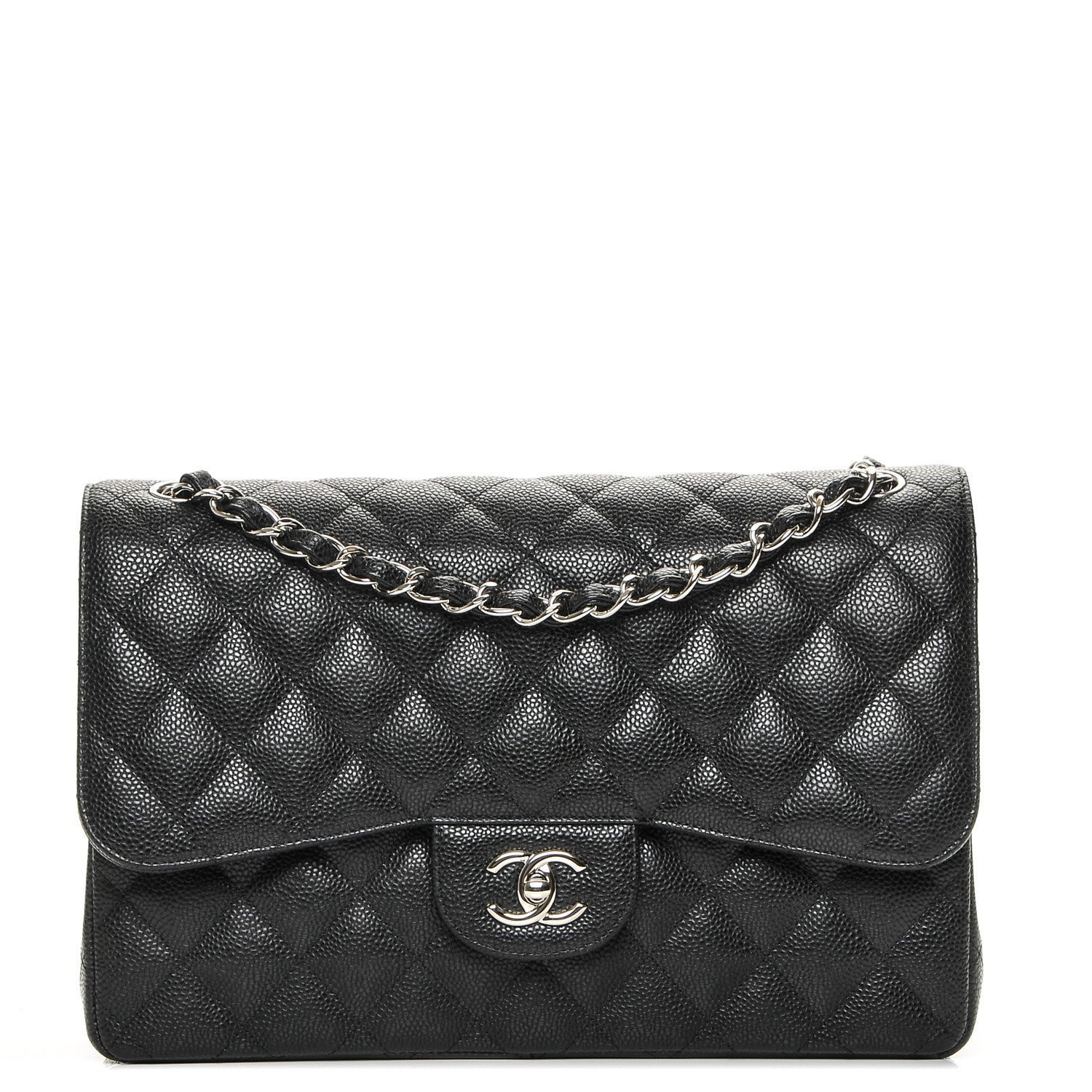 Chanel Caviar Quilted Jumbo Double Flap Black 1 of 7