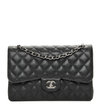 Chanel Caviar Quilted Jumbo Double Flap Black 1 of 7