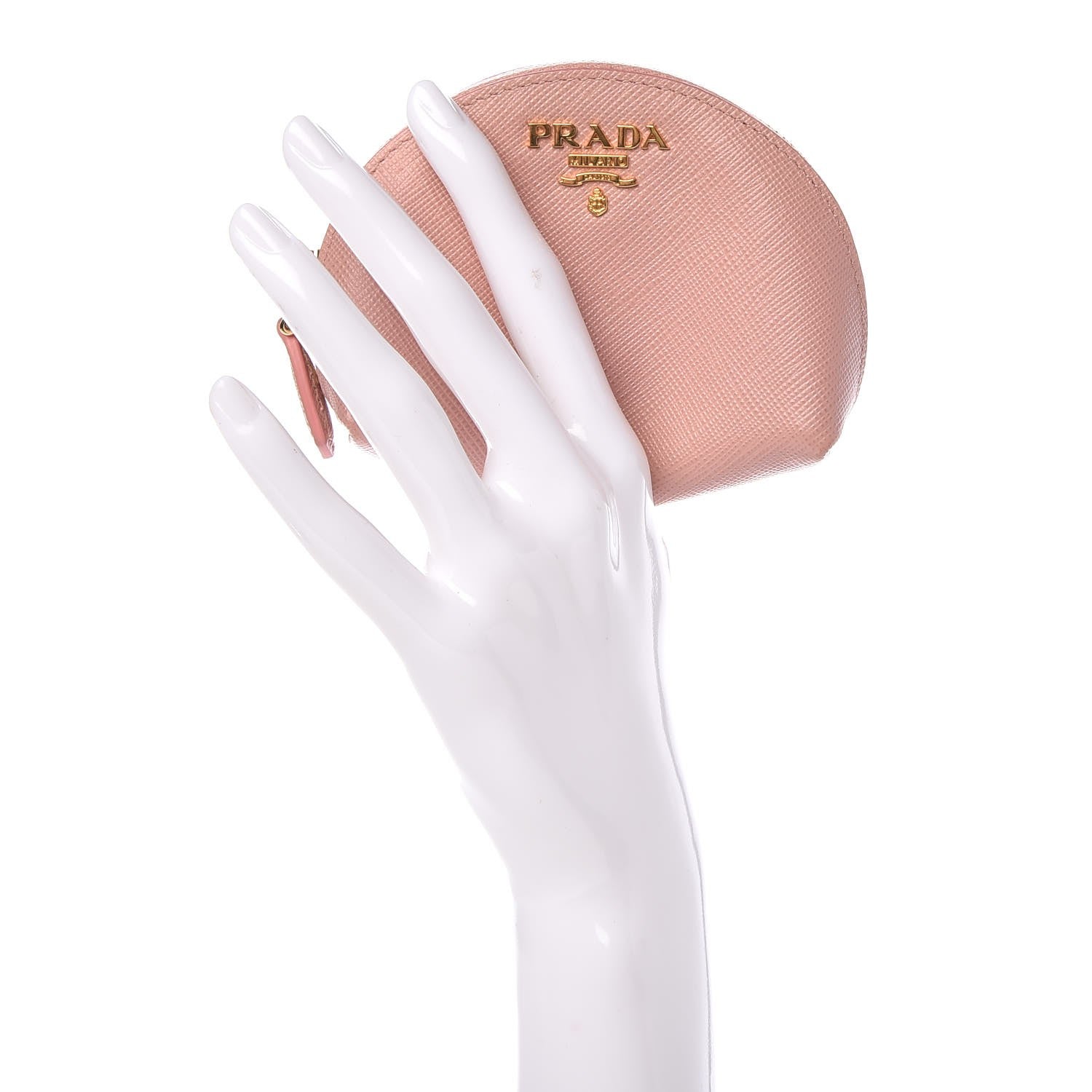 Prada Saffiano Metal Coin Purse Orchidea 2 of 9