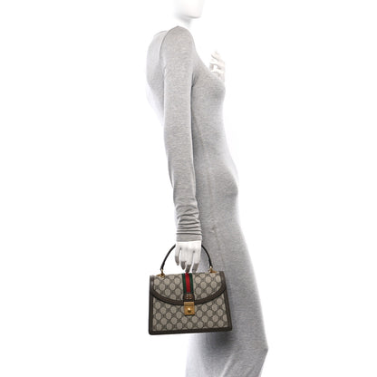 Gucci X BALENCIAGA BB Supreme Monogram Web Small Top Handle Bag Beige New Acero 2 of 11