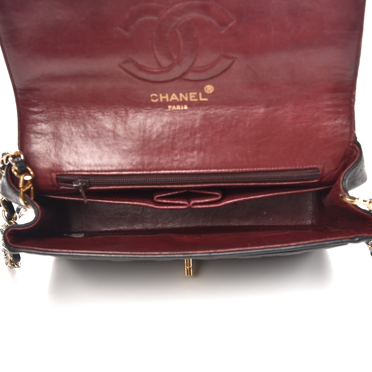 Lambskin Quilted Small Single Flap Black