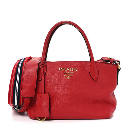 Prada Vitello Daino Tote Fuoco 1 of 9