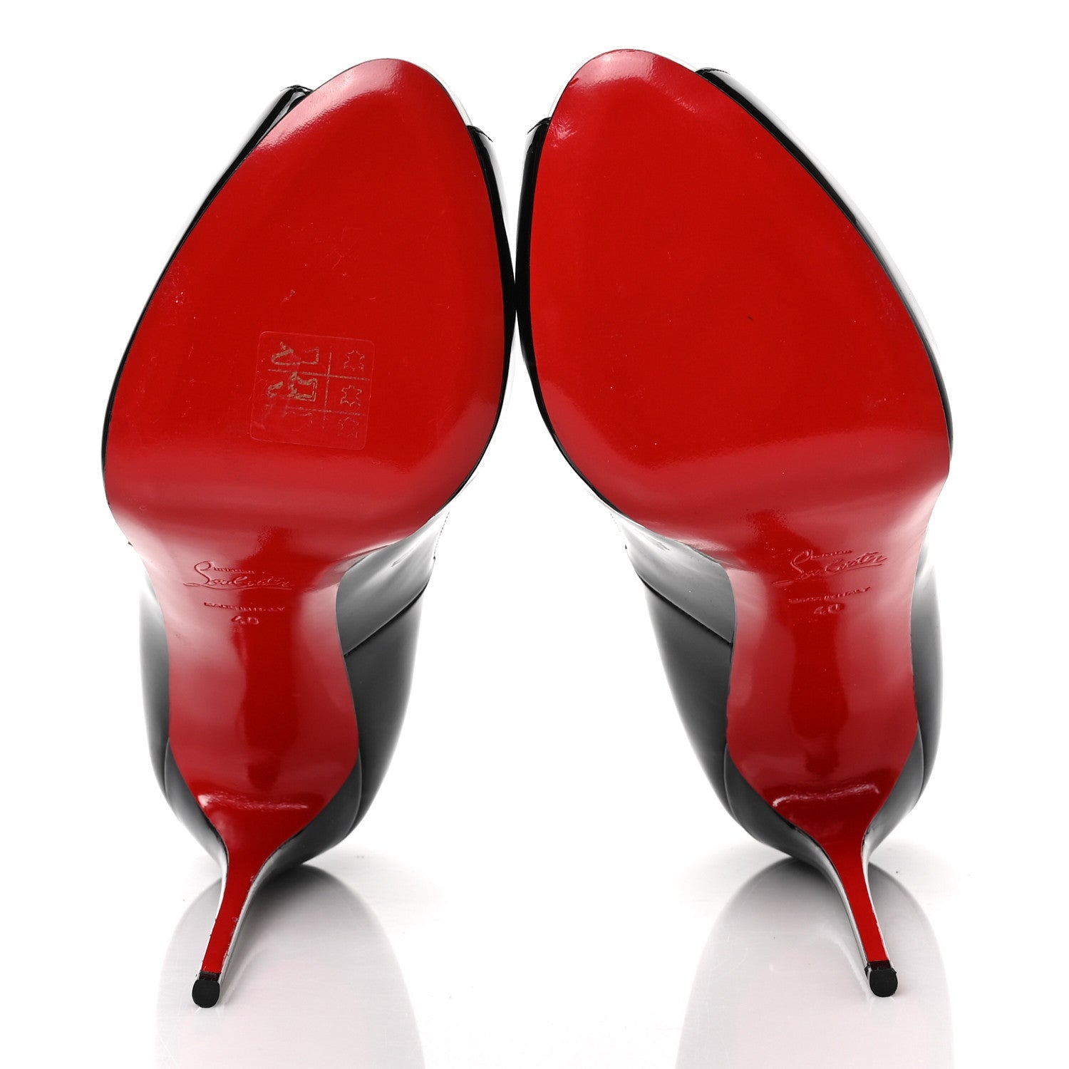 Christian Louboutin Patent New Very Prive 120 Pumps 40 Black Red 5 of 6