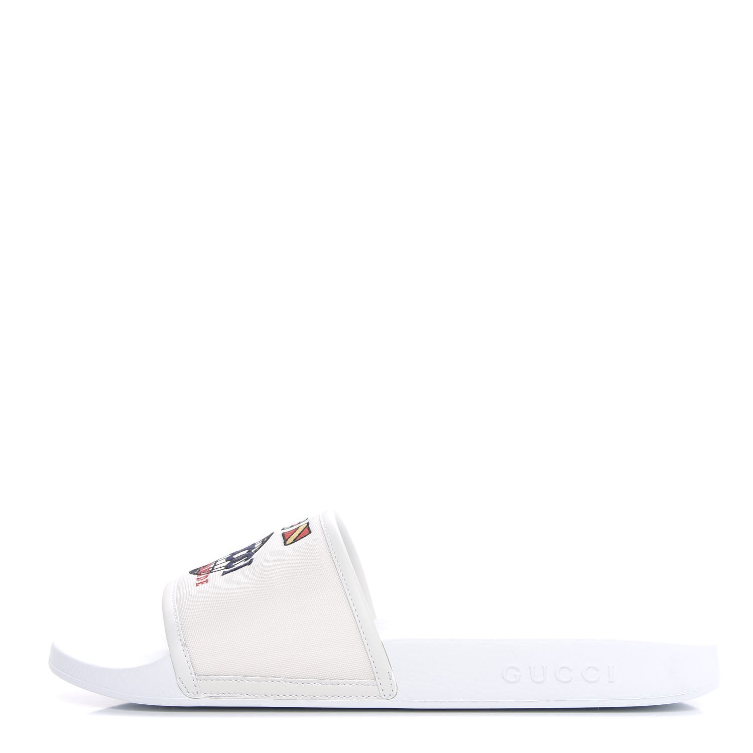 Gucci Canvas Worldwide Mens Pursuit Slide Sandals 11 White 1 of 8