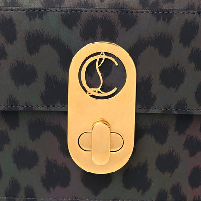 Christian Louboutin Nylon Reflex Calfskin Leopard Elisa Baguette Multicolor Black 12 of 12