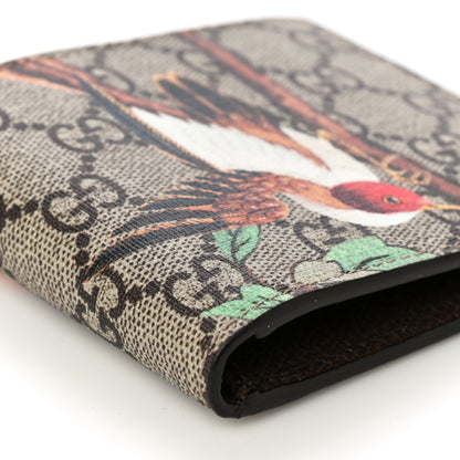 Gucci GG Supreme Monogram Tian Bi-Fold Wallet Beige Multicolor New Acero 8 of 10