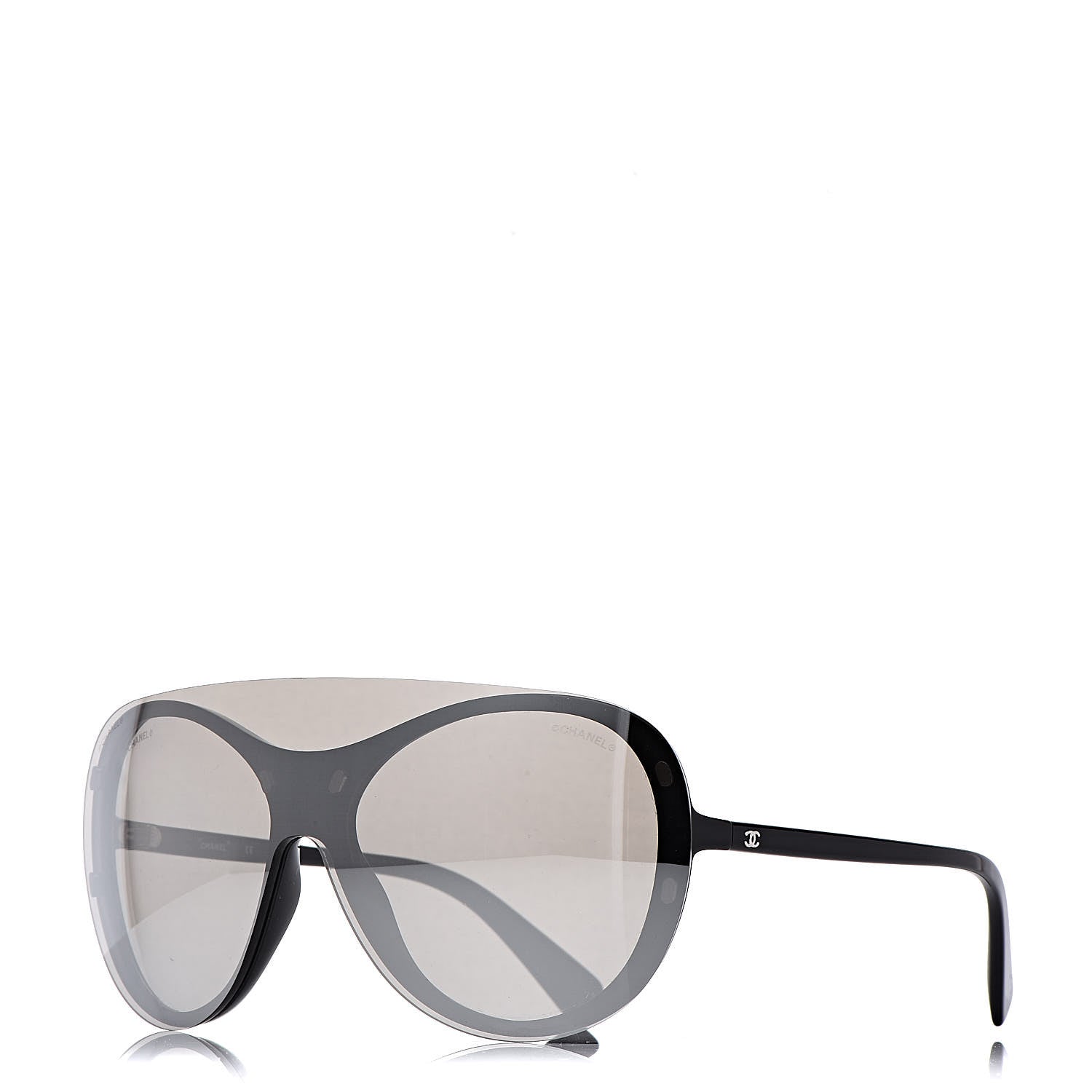 Chanel Clip On Sunglasses 71230 Mirror Grey Black 1 of 13