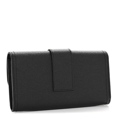 Burberry Grainy Calfskin Buckle Detail Flap Wallet Black 3 of 11