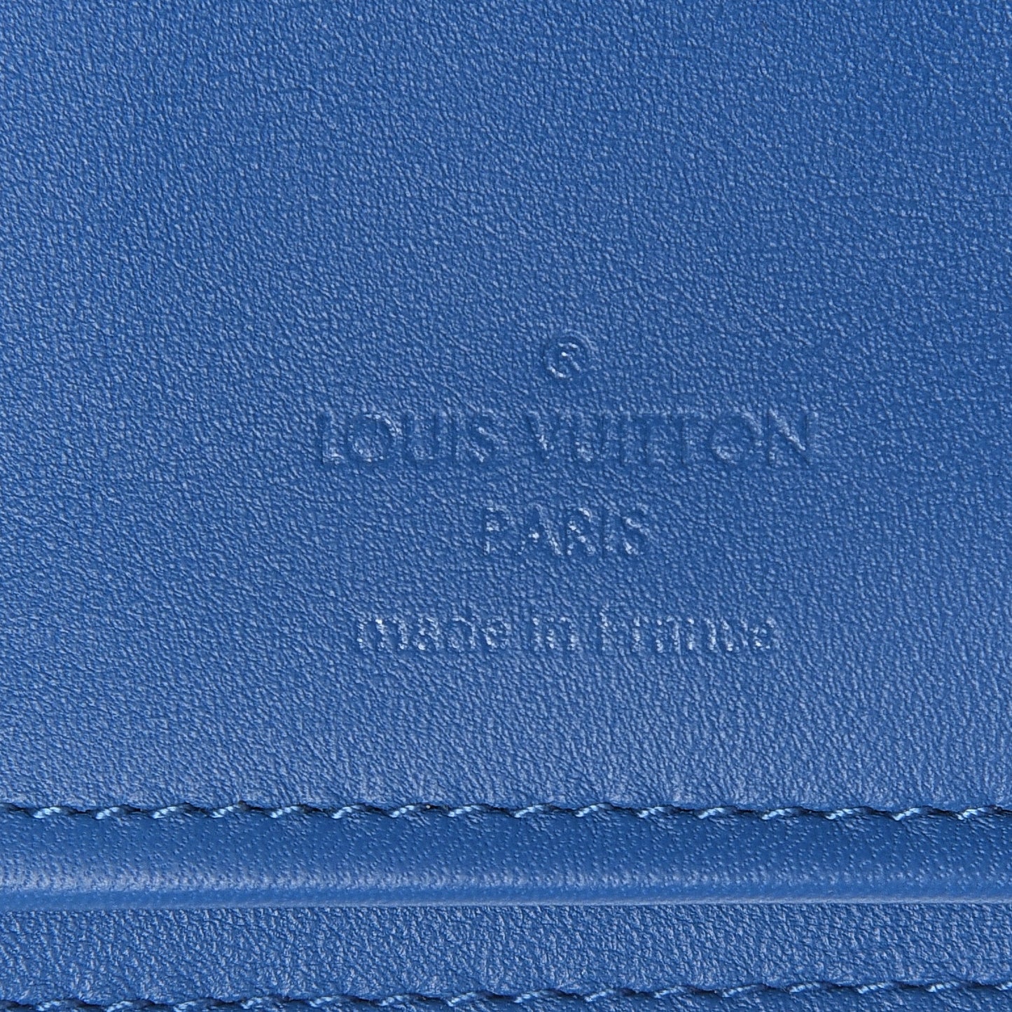 Damier Graphite Brazza Wallet Bleu Neon