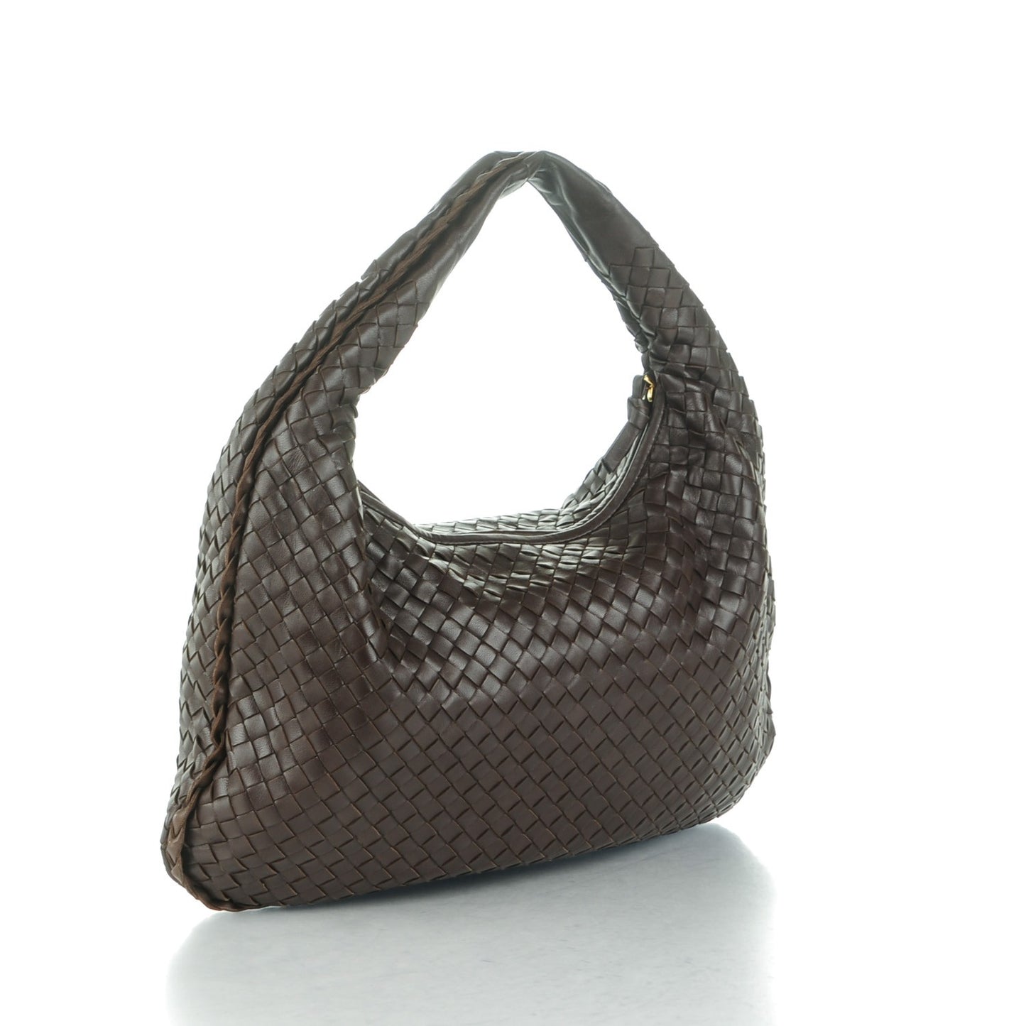 Nappa Intrecciato Medium Veneta Hobo Ebano