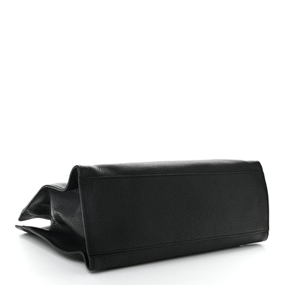 Gucci Calfskin Medium Bamboo Daily Shopper Black 4 of 10