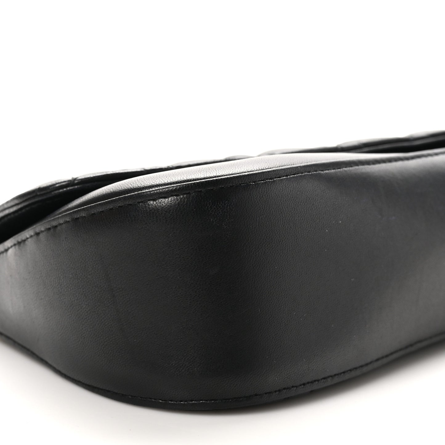 Lambskin Cannage Flap Shoulder Bag Black
