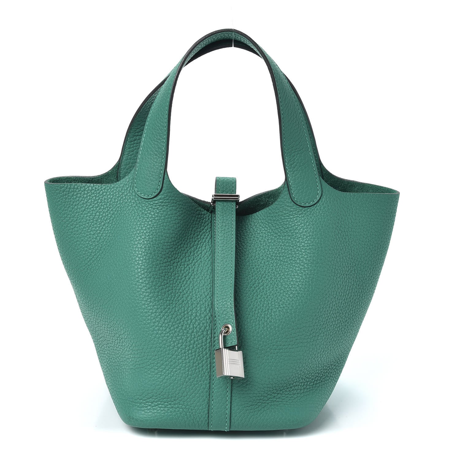 Hermes Taurillon Clemence Picotin Lock 18 PM Vert Verone 1 of 9