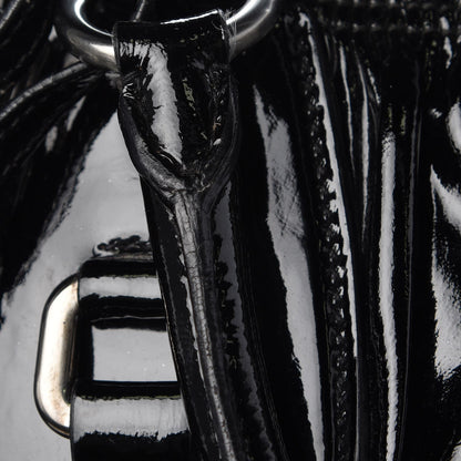 Prada Vernice Gaufre Tote Black 10 of 12