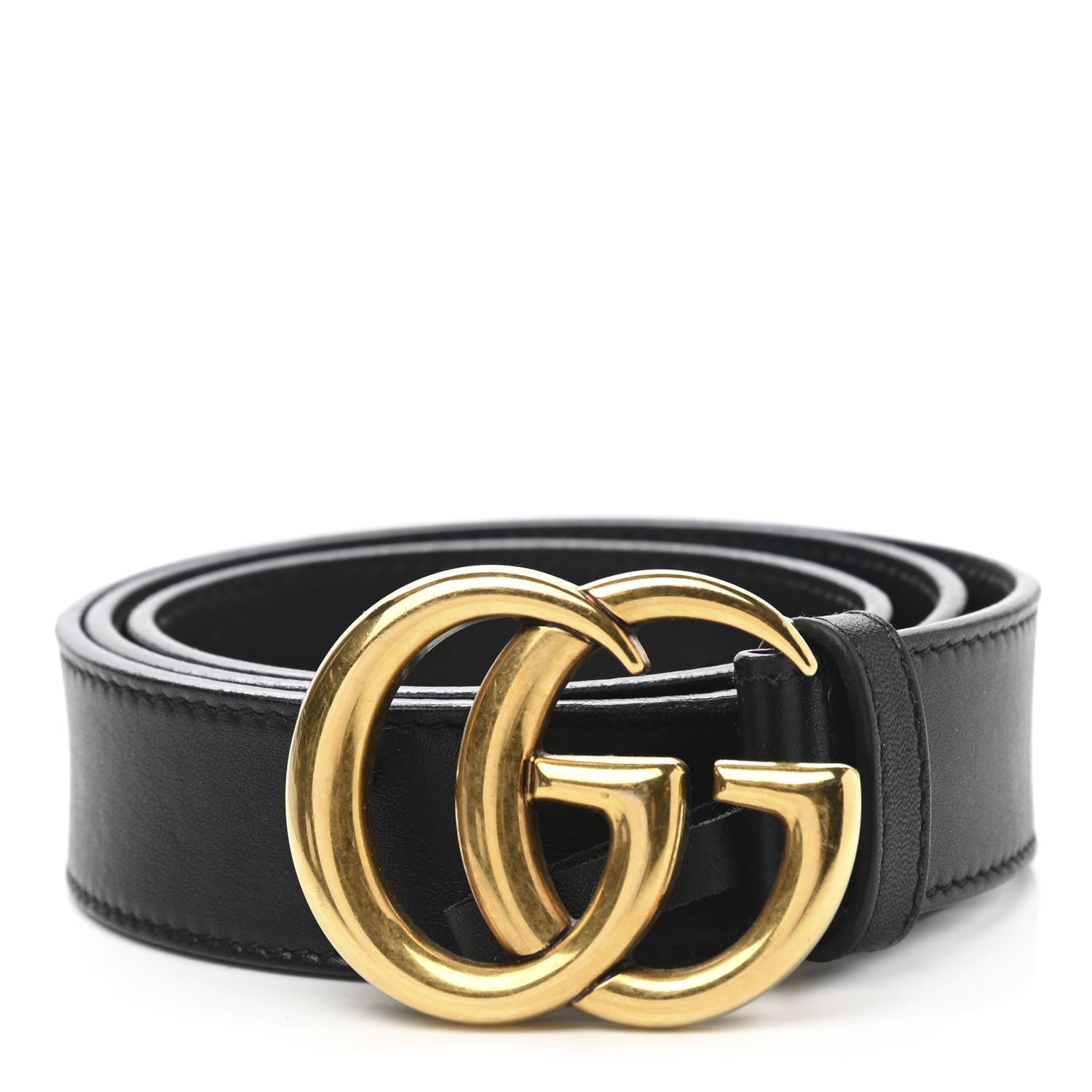 Gucci Calfskin Double G 30mm Belt 75 30 Black 1 of 8