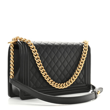 Chanel Calfskin Quilted New Medium Boy Flap Black 3 of 9