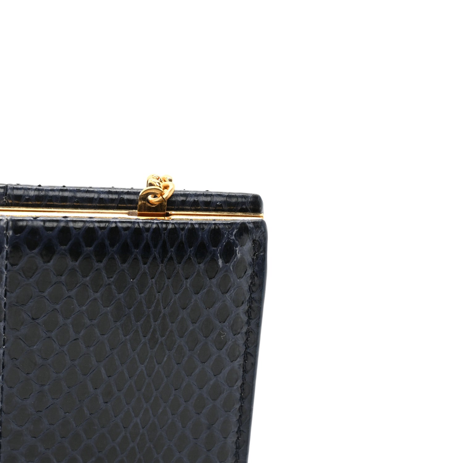 Saint Laurent Snakeskin Midnight Clutch Black 13 of 15