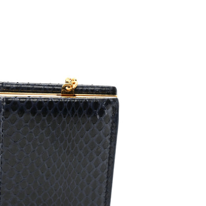 Saint Laurent Snakeskin Midnight Clutch Black 13 of 15