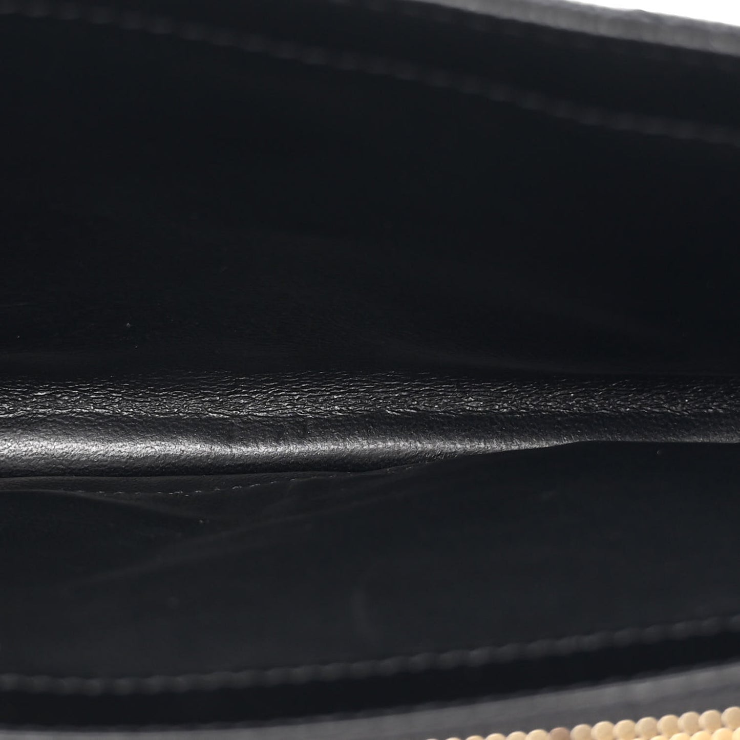 Grain De Poudre Matelasse Chevron Monogram Chain Wallet Black