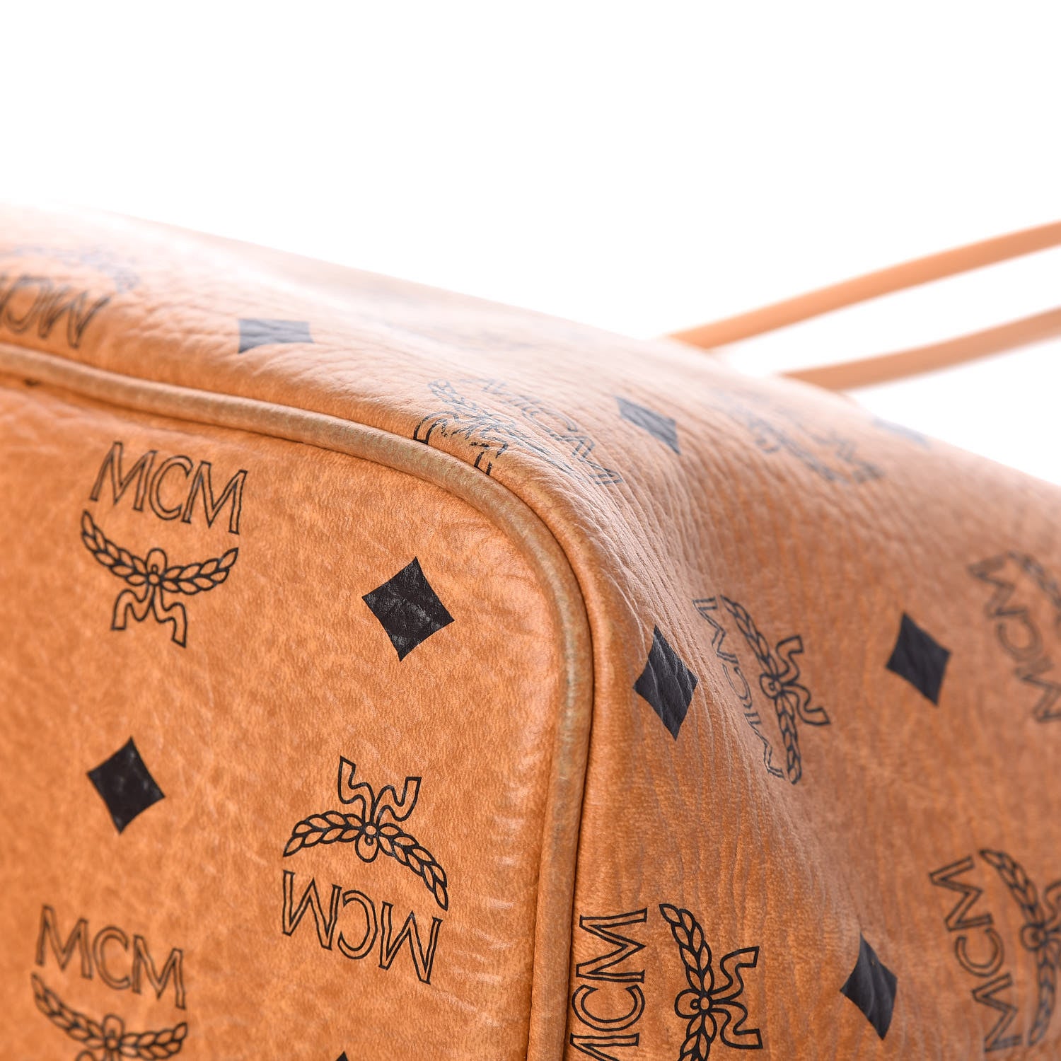 MCM Visetos Crocodile Embossed Medium Liz Shopper Tote Cognac 13 of 15