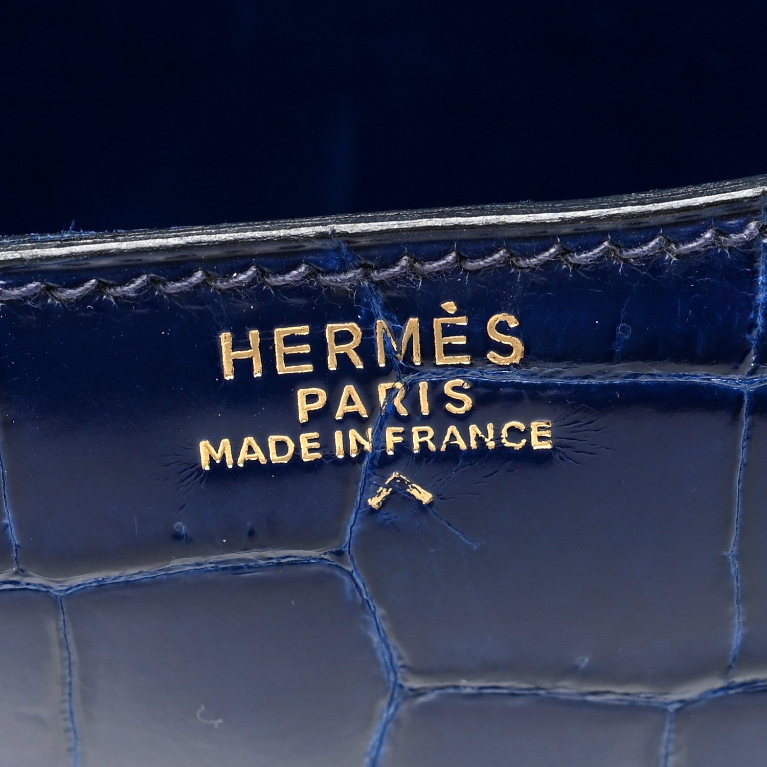 Hermes Shiny Porosus Crocodile Constance 23 Bleu Saphir 6 of 9