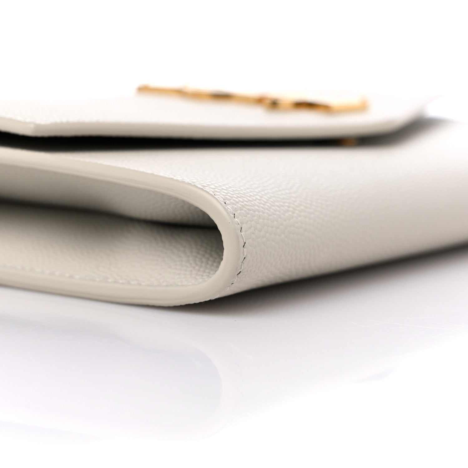Saint Laurent Grain De Poudre Monogram Uptown Chain Wallet Crema Soft 9 of 11