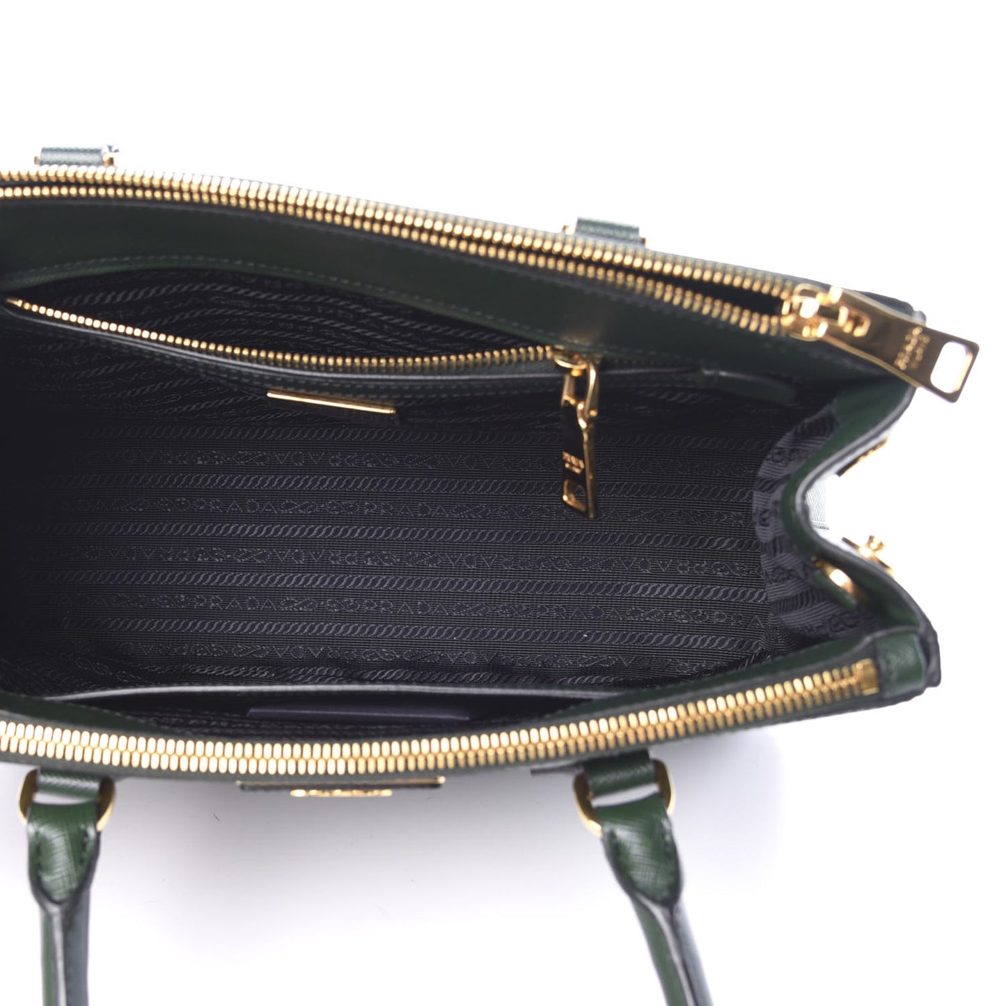 Saffiano Small Galleria Double Zip Tote Smeraldo