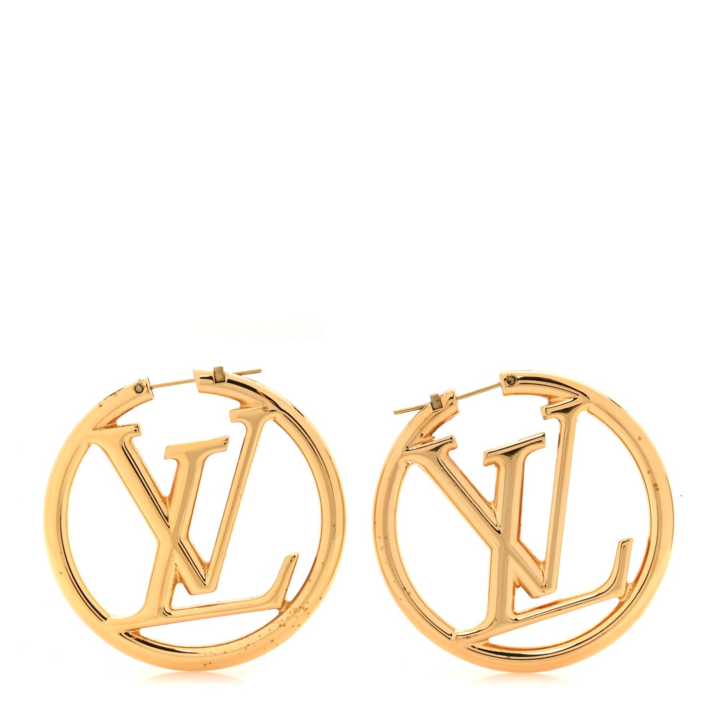 Metal Louise Hoop Earrings Gold