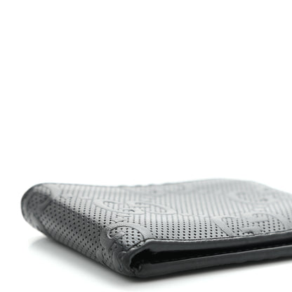 Gucci Calfskin GG Tennis Embossed Bi-Fold Wallet Black 7 of 9