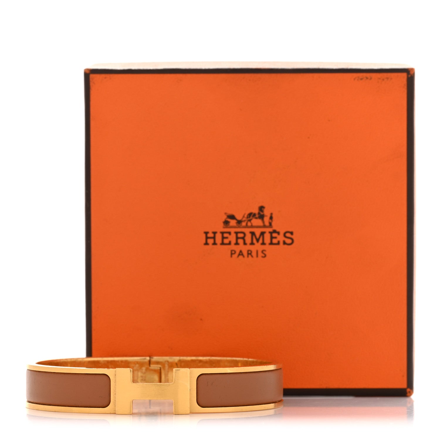 Hermes Matte Enamel Narrow Clic Clac HH Bracelet T4 Gold 5 of 5