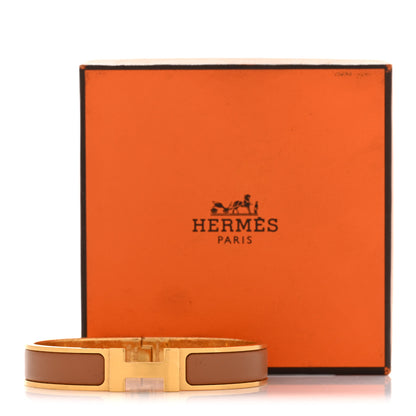 Hermes Matte Enamel Narrow Clic Clac HH Bracelet T4 Gold 5 of 5