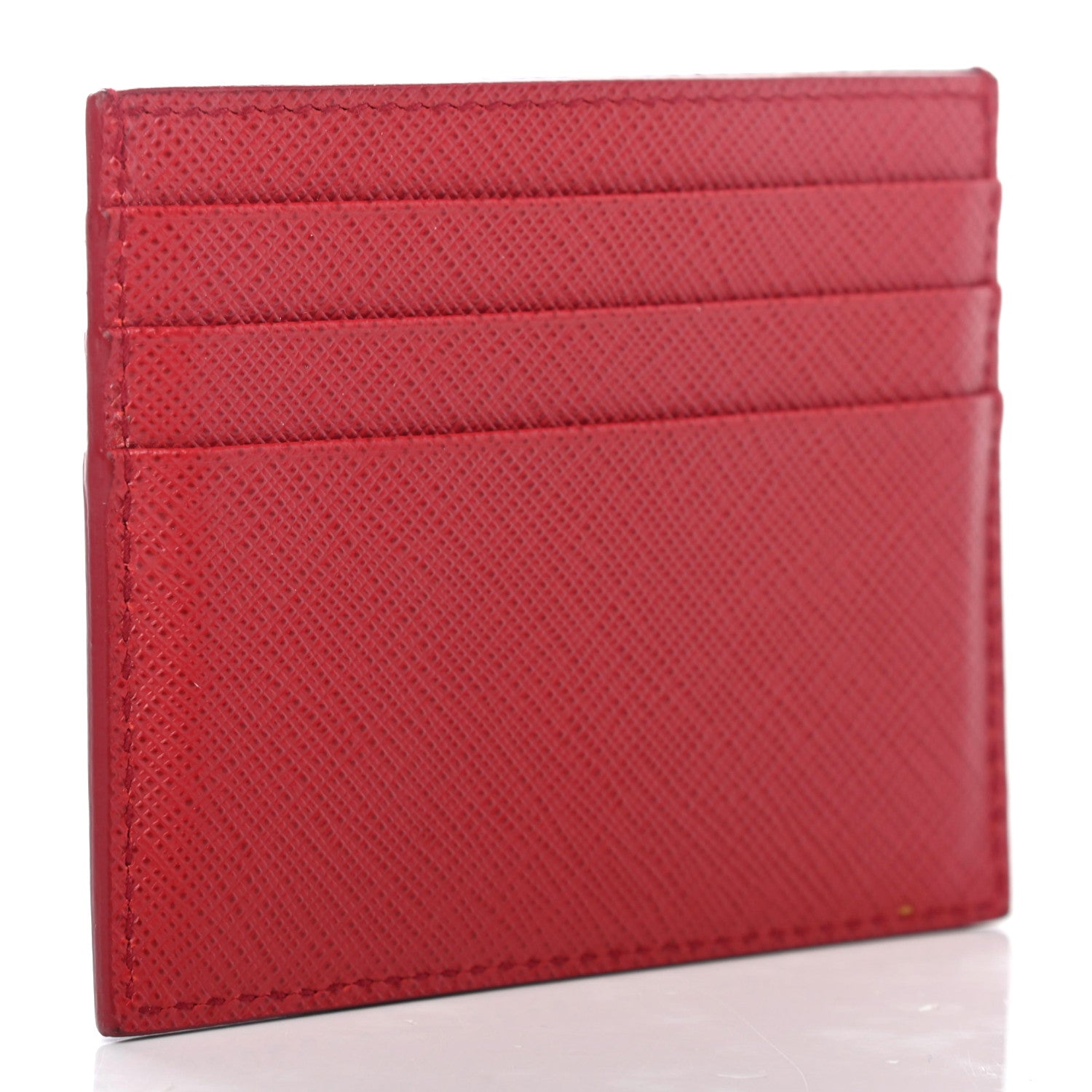Prada Saffiano Shine Monochrome Card Holder Fuoco 2 of 4