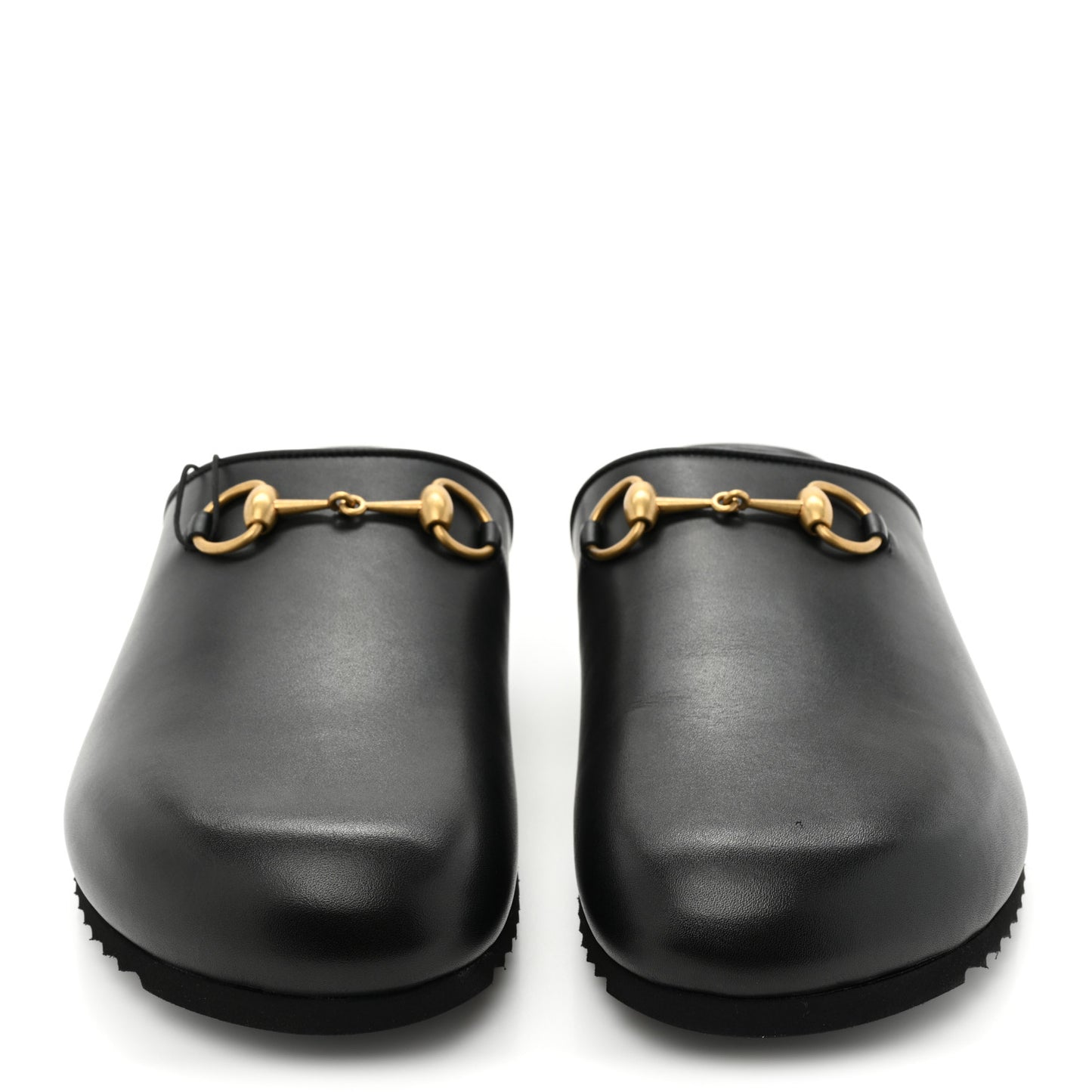 Jakarta Calfskin Womens Horsebit Slippers 41 Black
