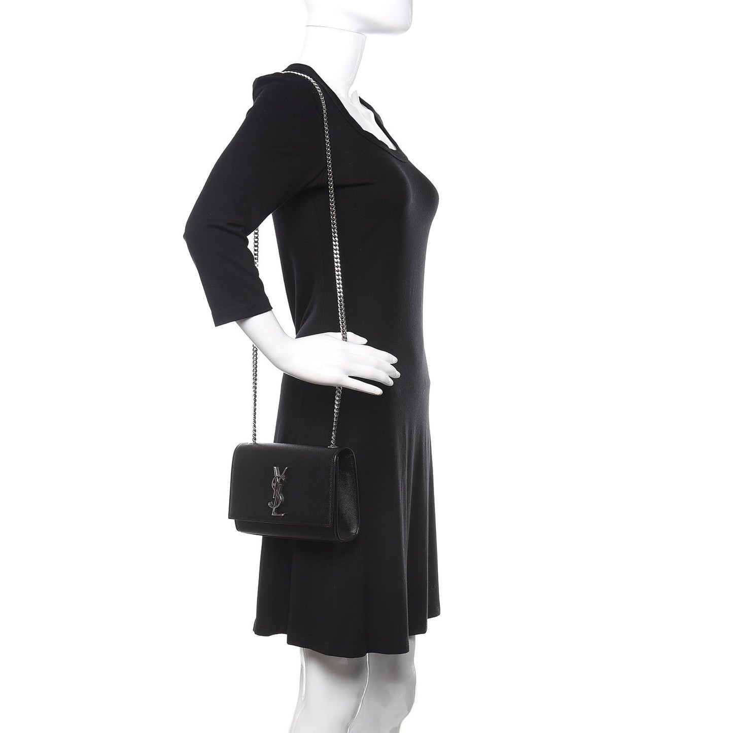 Grain De Poudre Small Monogram Kate Satchel Black